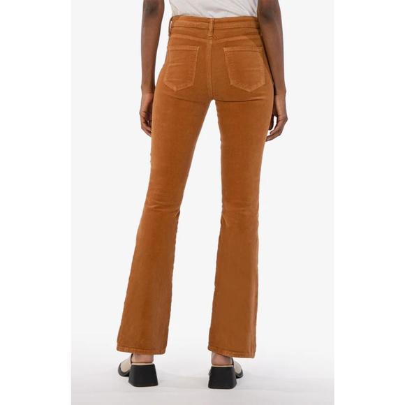 NEW KUT FROM THE KLOTH ana corduroy high rise fab ab flare jeans in butterscotch - Picture 2 of 2